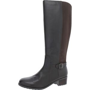 EASY SPIRIT Womens Brown Wide Calf Chaza Toe Block Heel Riding Boot 6.5 M WC